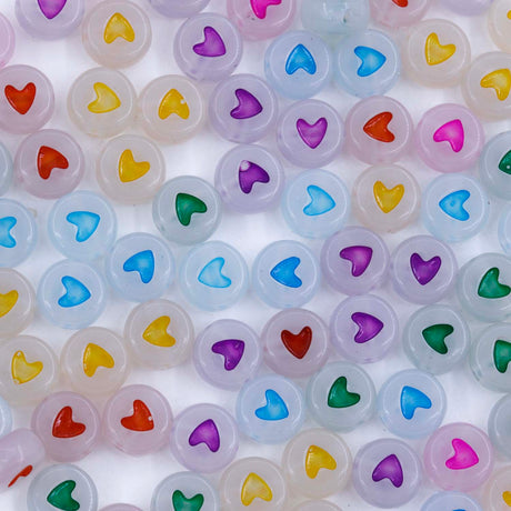 PL200-6:Glow in the Dark Acrylic Disc Symbols 100 pc Bag