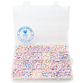 PL200-MXX: Acrylic Letter Bead Box with Stretch Cord