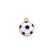 ME266-G: Pendant Soccer Ball White Gold 13x16mm-1PC