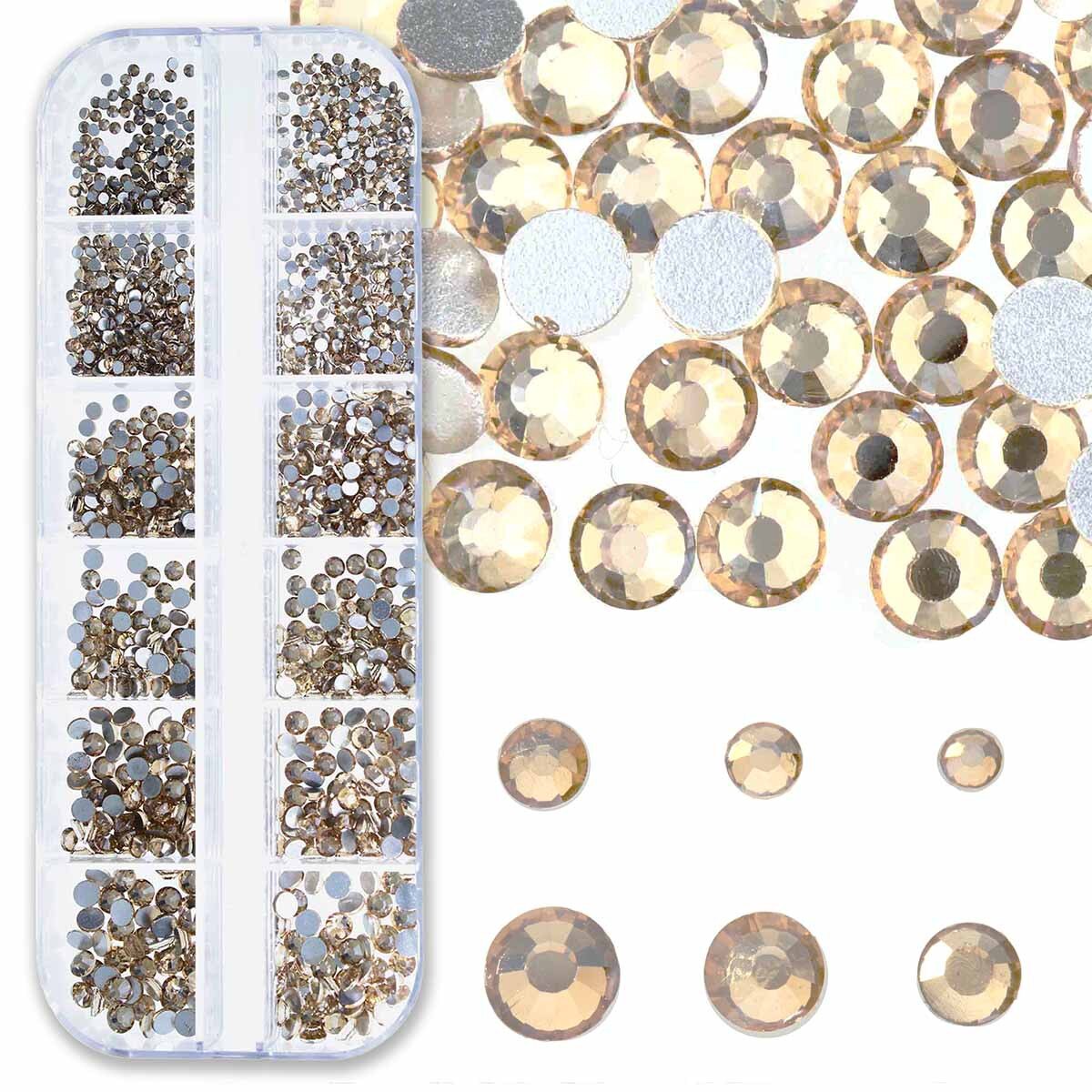 RH525-231FX: China FlatBack Rhinestone Mix Lt. Peach 1500PPK