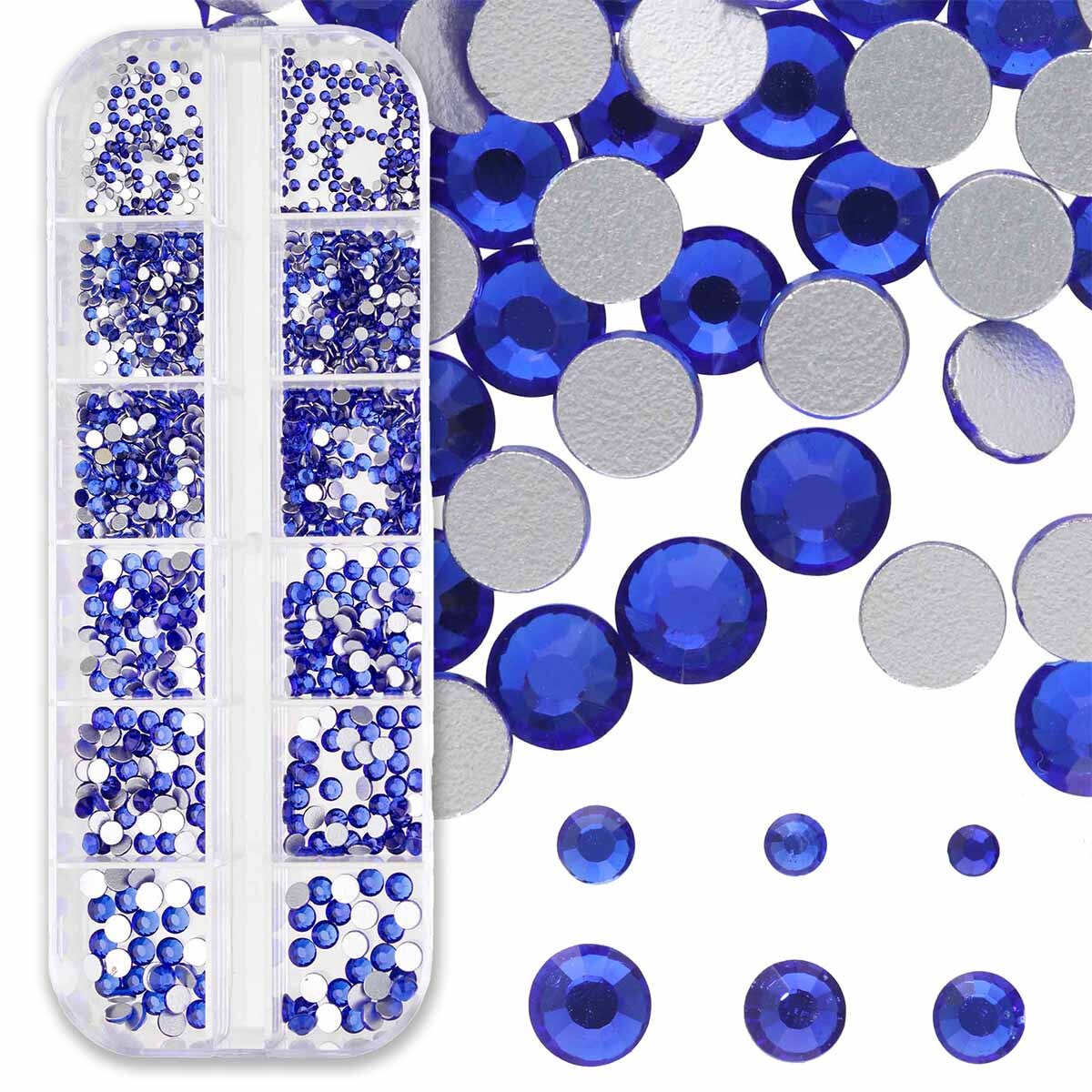 RH525-274FX: China FlatBack Rhinestone Mix Sapphire 1500PPK