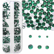 RH525-287FX: China FlatBack Rhinestone Mix Emerald 1500PPK