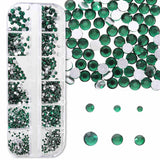 RH525-287FX: China FlatBack Rhinestone Mix Emerald 1500PPK