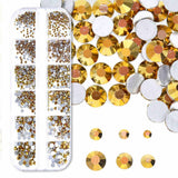 RH525-854FX: China FlatBack Rhinestone Mix Gold 1500PPK