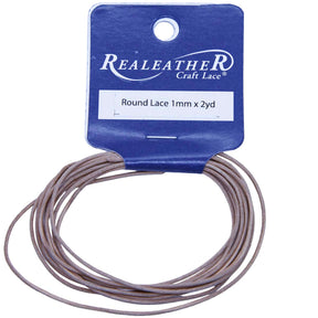 RL0102-0102: Round Leather Lace Hank Natural 1mm 72in