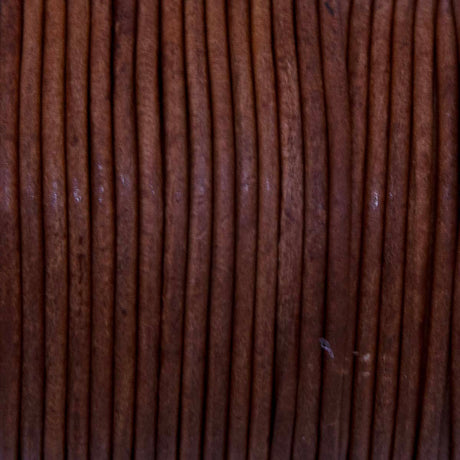 RL2520-0409: Round Leather Lace Spool Cedar 2mm 25yds