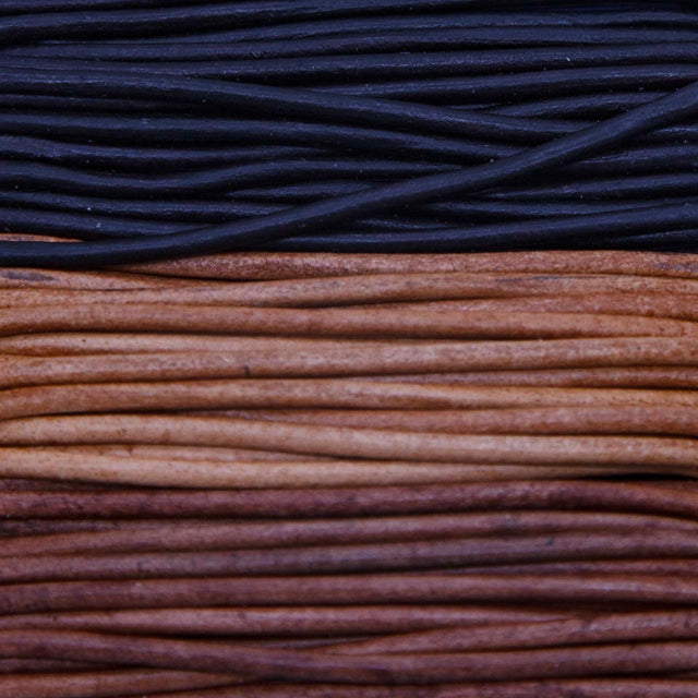 RLC00802-22: Round Lace Combo Ebony/Cedar/Mhg 2mm 8yds