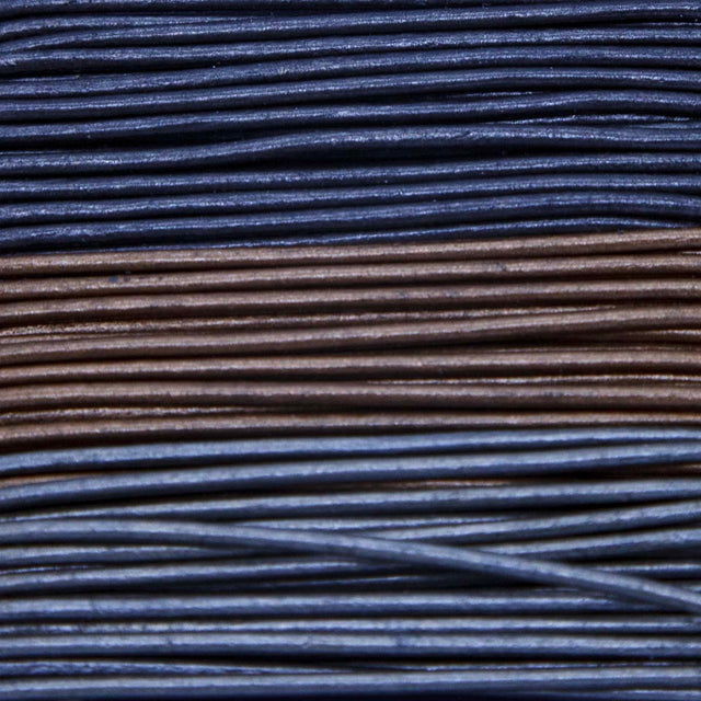 RLC0815-13: Round Lace Combo Onyx/Bronze/Pewter 2mm 8yds