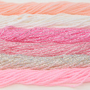 SB999-MX54: Czech Seed Bead Bundle Pinky Lux 11/0 6 colors