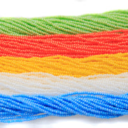 SB999-MX58: Czech Seed Bead Bundle Island Luster AB 11/0 5 colors