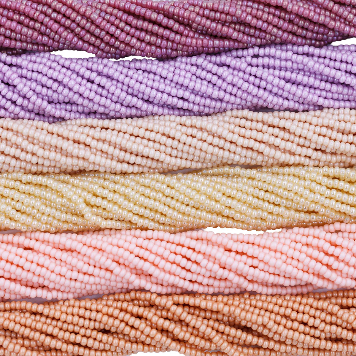 SB999-MX60: Czech Seed Bead Bundle Victorian Rose 11/0 6 colors