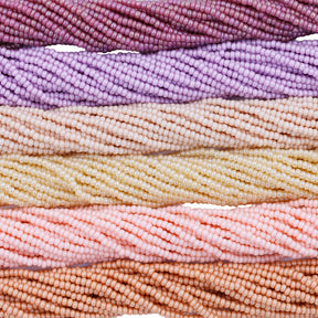 SB999-MX60: Czech Seed Bead Bundle Victorian Rose 11/0 6 colors