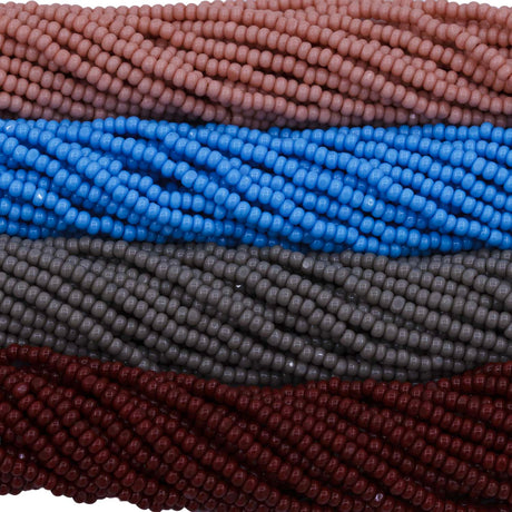 SB999-MX64: Czech Seed Bead True Cut Painted Mesa 11/0 4 colors