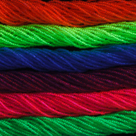 SB999-MX66: Czech Seed Bead Bundle Blacklight Rave 10/0 6 colors