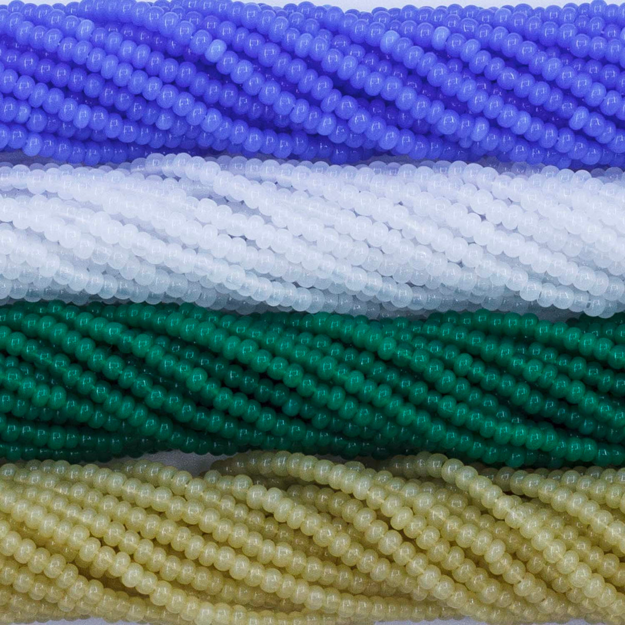SB999-MX68: Czech Seed Bead Bundle Moonstone 11/0 4 colors