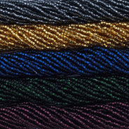 SB999-MX69: Czech Seed Bead Bundle Midnight Jewel Box 11/0 5 colors