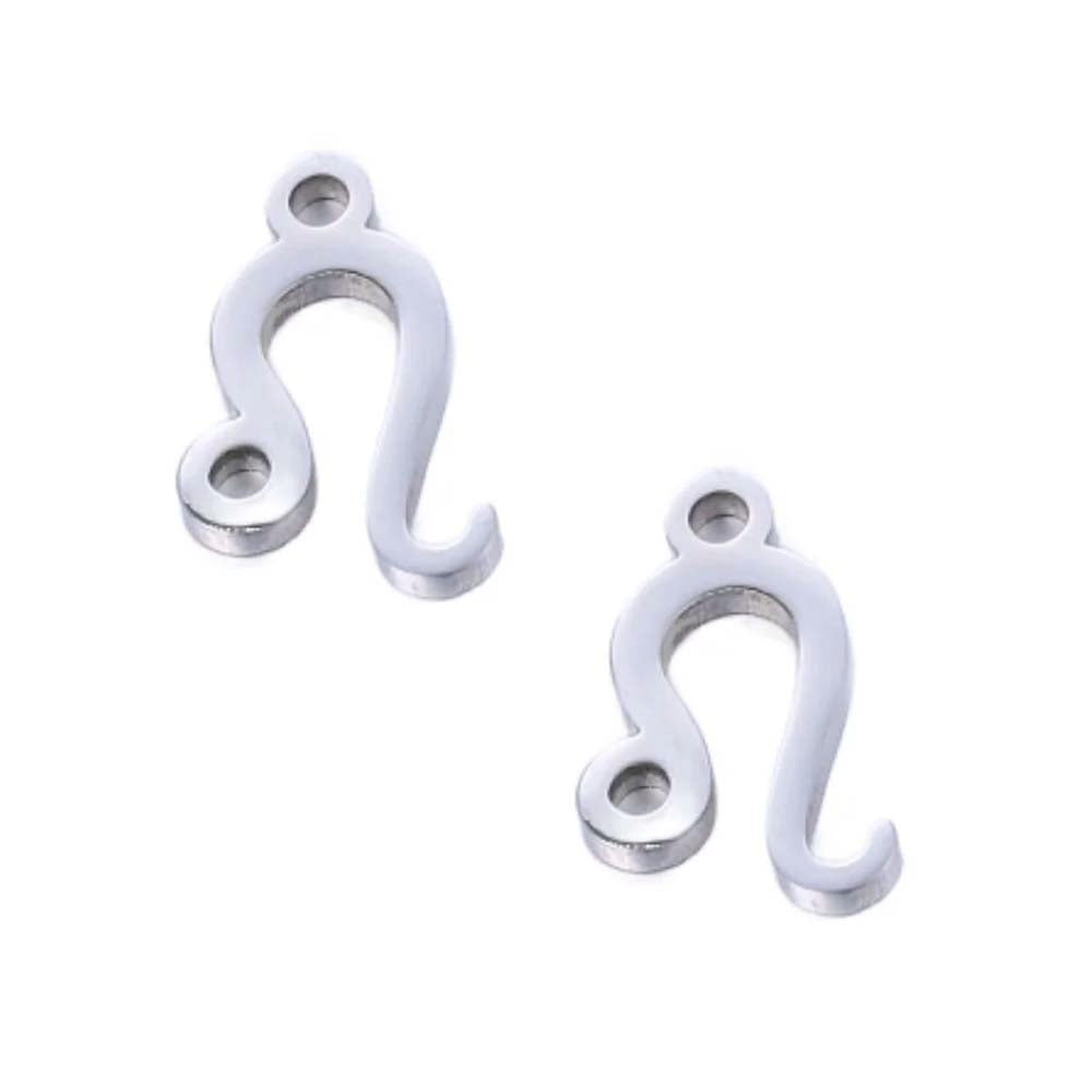 SNC10-SN5: Stainless Steel Zodiac Charm - Leo - 9.5mm - 2PPK
