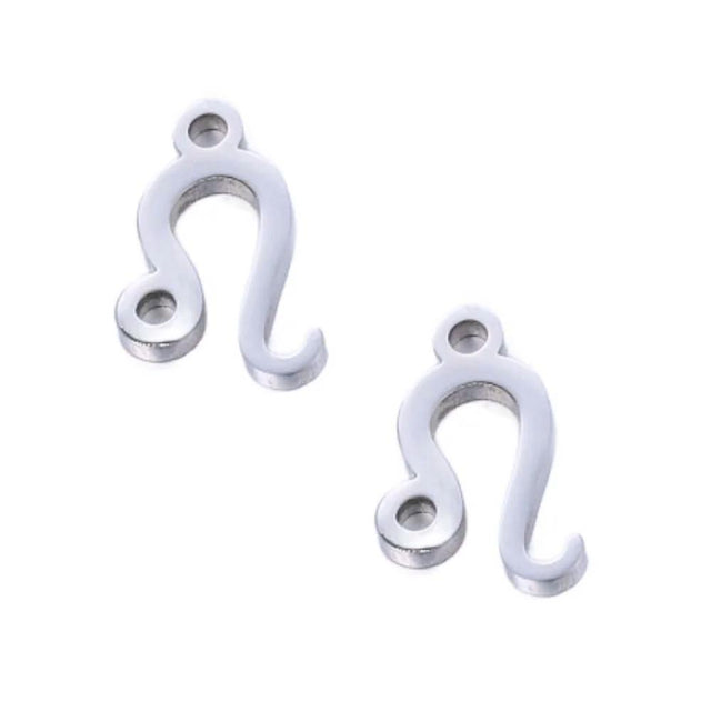 SNC10-SN5: Stainless Steel Zodiac Charm - Leo - 9.5mm - 2PPK