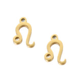 SNC10-SNG5: Stainless Steel Zodiac Charm - Leo -  Gold - 9.5mm - 2PPK
