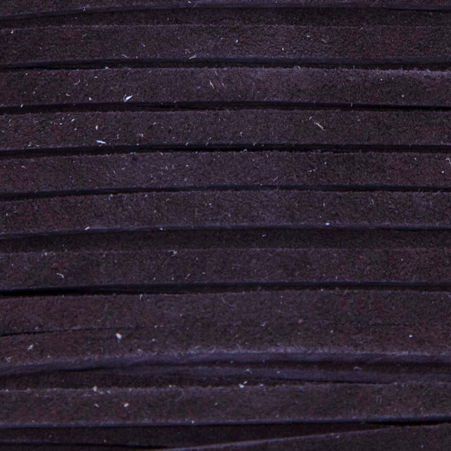 SOS08-2003: Suede Lace Card Chocolate 3mm 8yds