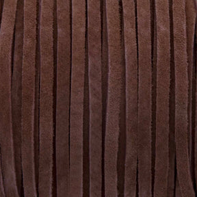 SOS25-2002: Suede Lace Card Medium Brown 3mm 25yds