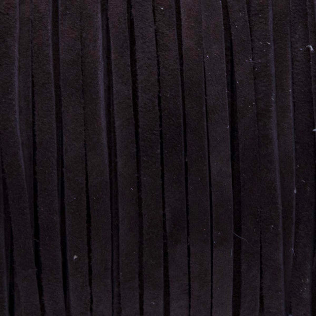 SOS25-2003: Suede Lace Card Chocolate 3mm 25yds