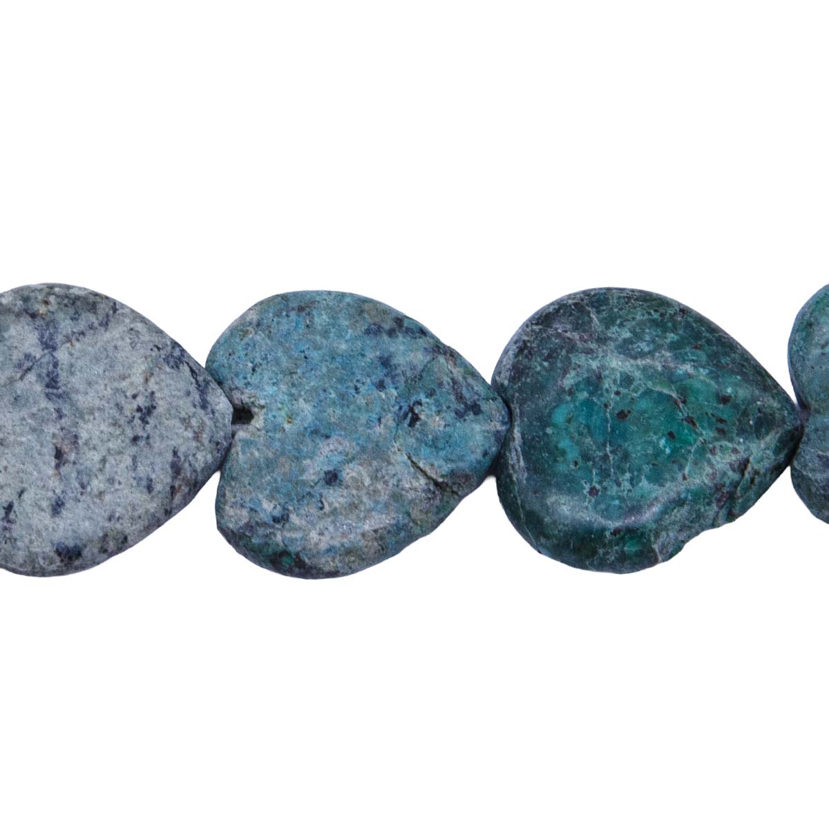ST413-HT: 19mm Turquoise Hearts 15 Inch String