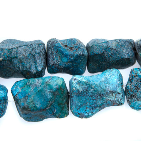 ST413-NG5: 15-30mm Angular Turquoise Nugget 15 Inch String