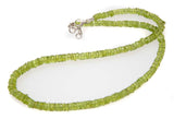ST415-HNG: Peridot 4-7mm Heishi Necklace