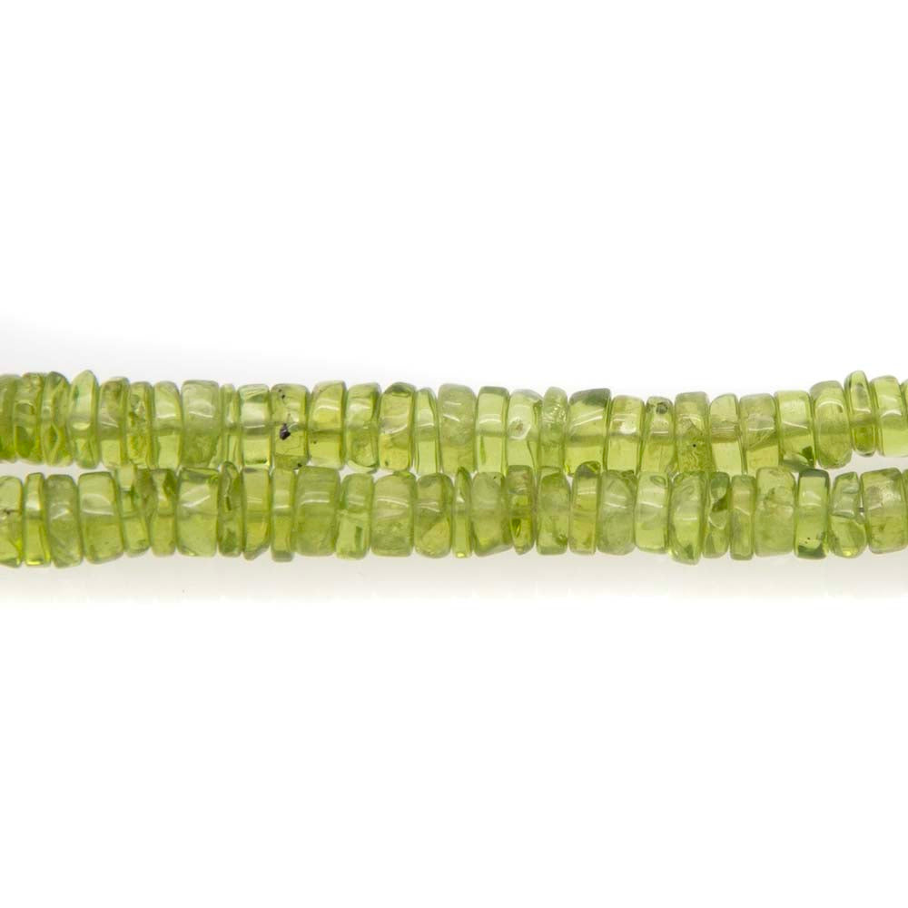 ST415-HNG: Peridot 4-7mm Heishi Necklace