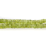 ST415-HNG: Peridot 4-7mm Heishi Necklace