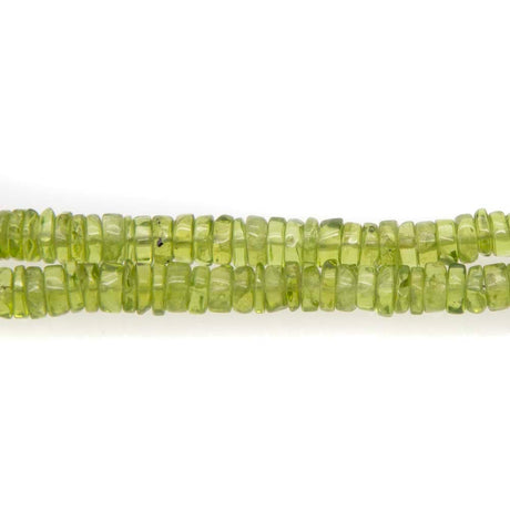 ST415-HNG: Peridot 4-7mm Heishi Necklace