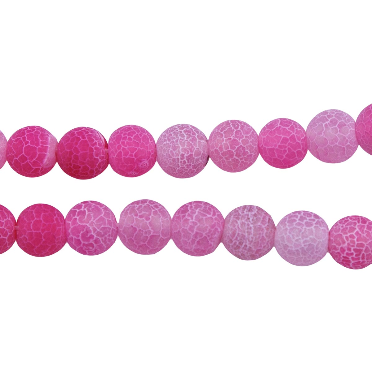ST5557: Crackle Agate Pink Matte Round 8mm