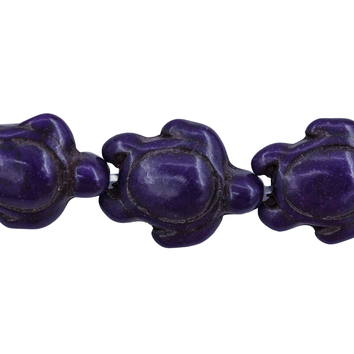 ST612-PRTR: 15x18mm Purple Magnesite Turtle Beads 15.5"