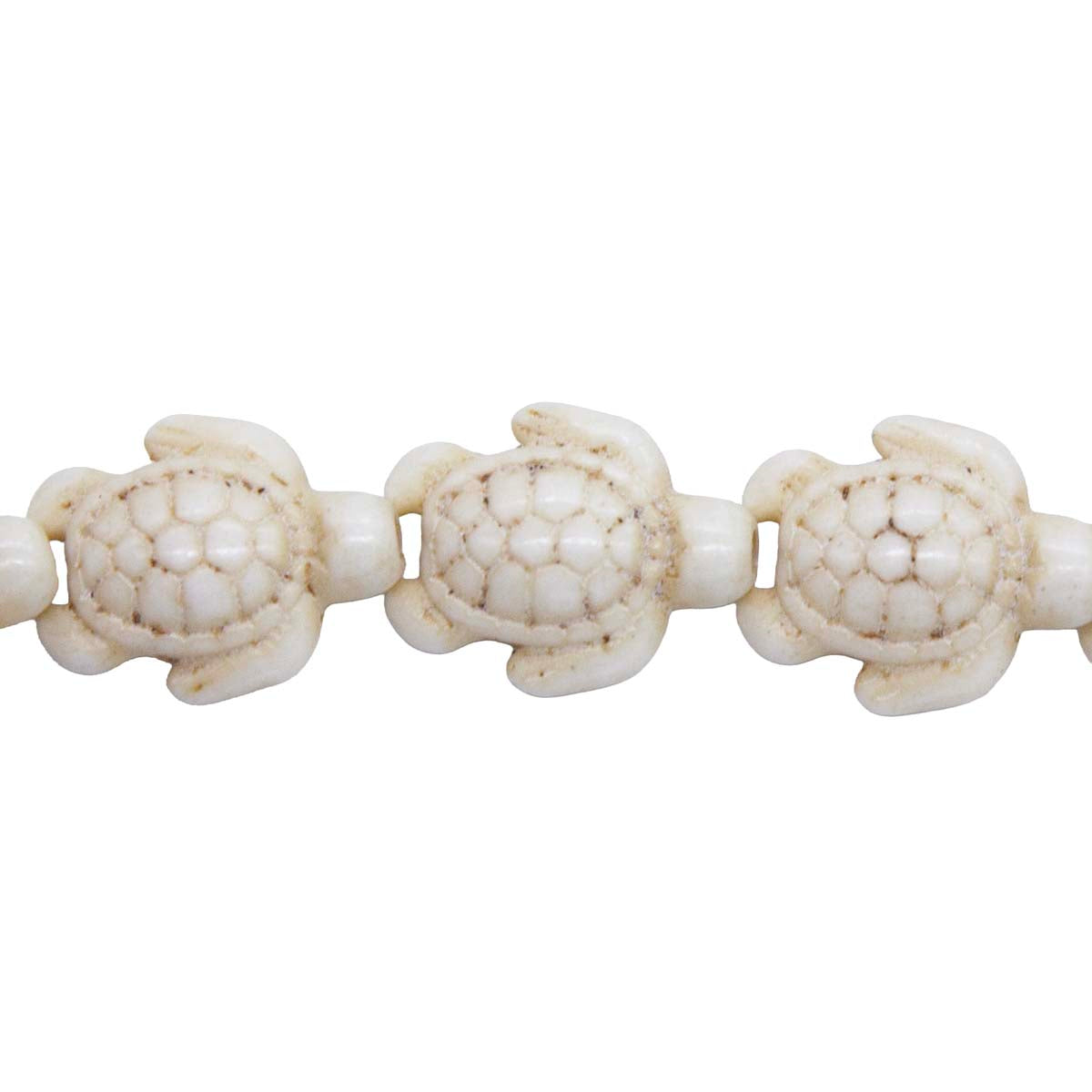 ST612-WTR: 15x18mm White Magnesite Turtle Beads 15.5"