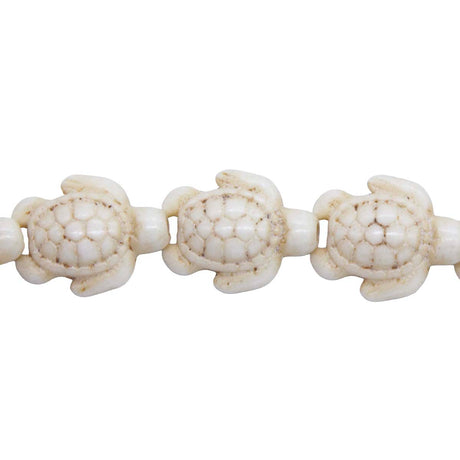 ST612-WTR: 15x18mm White Magnesite Turtle Beads 15.5"