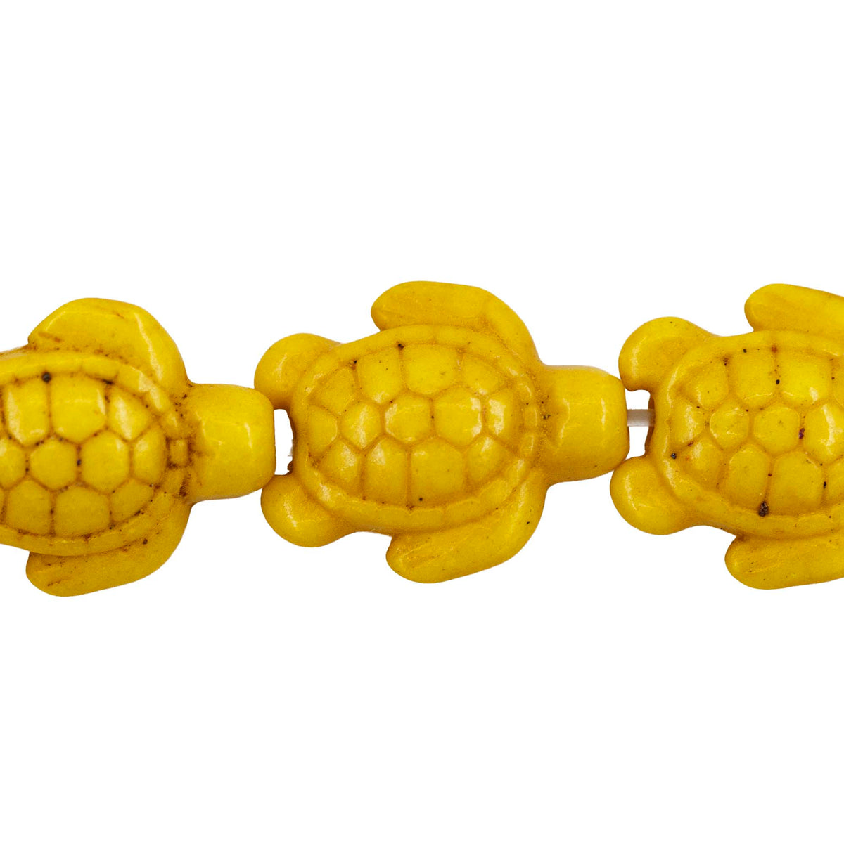 ST612-YTR: 15x18mm Yellow Magnesite Turtle Beads 15.5"
