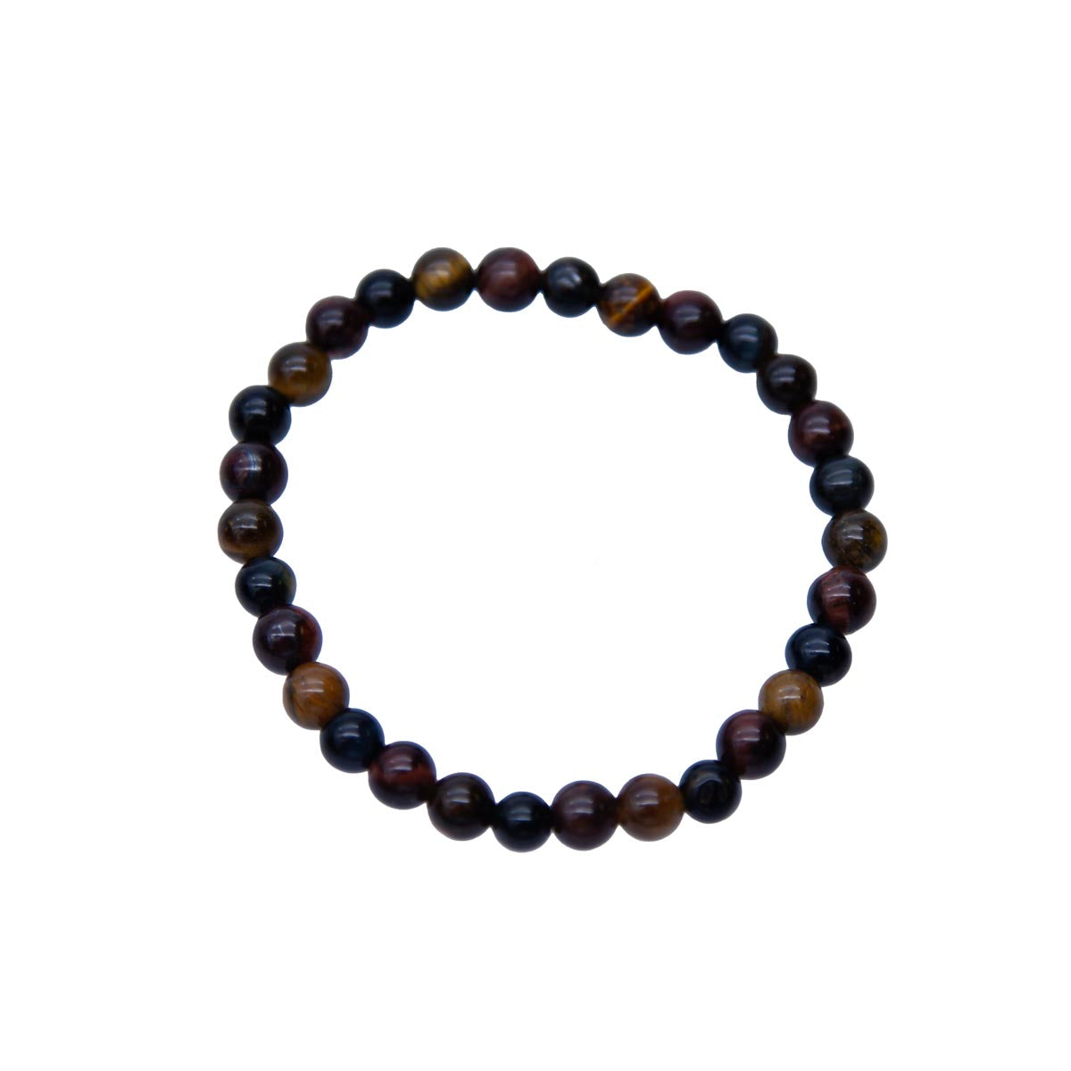 STB400-MX6: Stretch Bracelet Multi-Tiger Eye 6mm Round