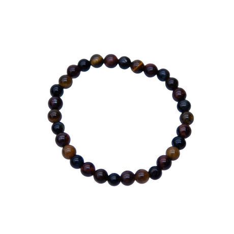 STB400-MX6: Stretch Bracelet Multi-Tiger Eye 6mm Round