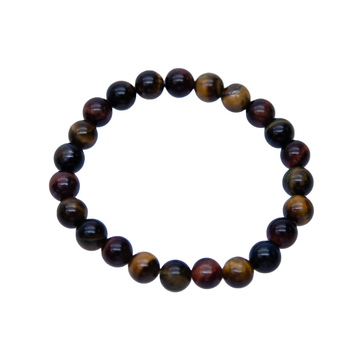 STB400-MX8: Stretch Bracelet Multi-Tiger Eye 8mm Round