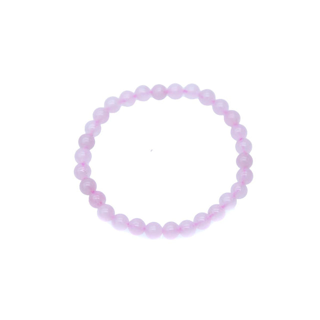 STB402-6: Stretch Bracelet Rose Quartz 6mm Round