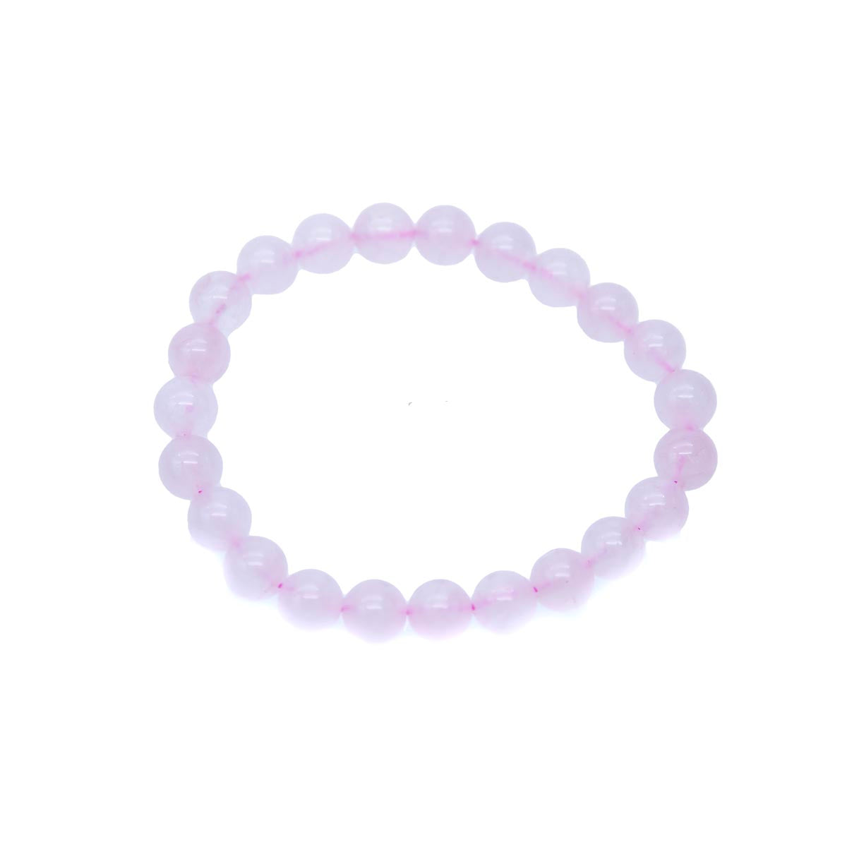 STB402-8: Stretch Bracelet Rose Quartz 8mm Round