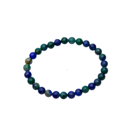 STB404-AZ6: Stretch Bracelet Azurite malachite 6mm Round