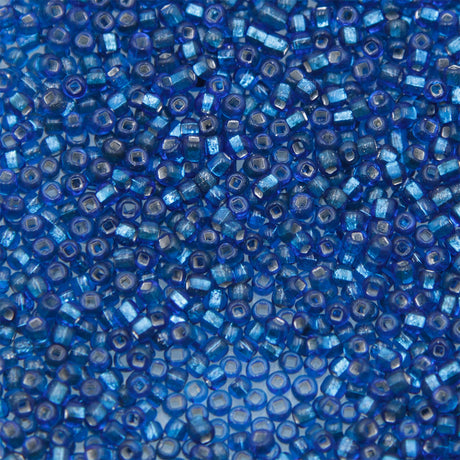 SV100-101: Vintage Venetian Seed Bead Silverlined Blue 10/0 - 250 Grams