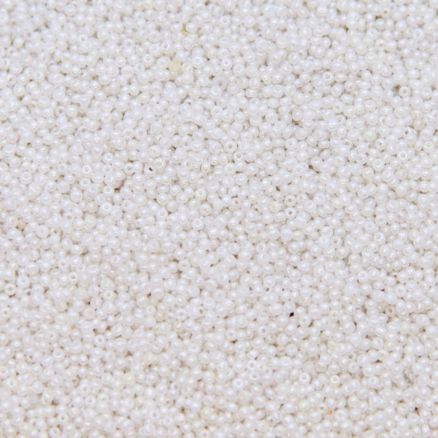 SV100-118: Vintage Venetian Seed Bead Opaque Pearl Luster 16/0 - 250 Grams