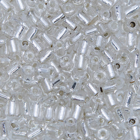 SV100-128: Vintage Venetian Tube Crystal Silverlined 4x5mm - 250 Grams