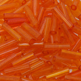 SV100-129: Vintage Venetian Bugle Yellow/Orange Mix 4x14mm AVG - 250 Grams