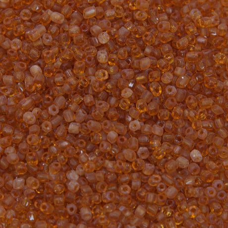 SV100-138: Vintage Venetian Seed Bead Trans Topaz Hex Cut 10/0 - 250 Grams
