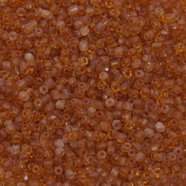 SV100-138: Vintage Venetian Seed Bead Trans Topaz Hex Cut 10/0 - 250 Grams