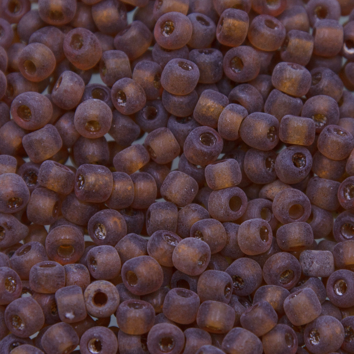 SV100-141: Vintage Venetian Seed Bead Trans Topaz Frosted 5/0 - 250 Grams